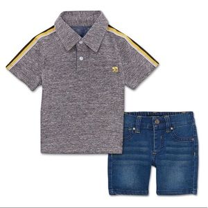 JOE’S JEANS Short Sleeve Collared Polo + Short Set